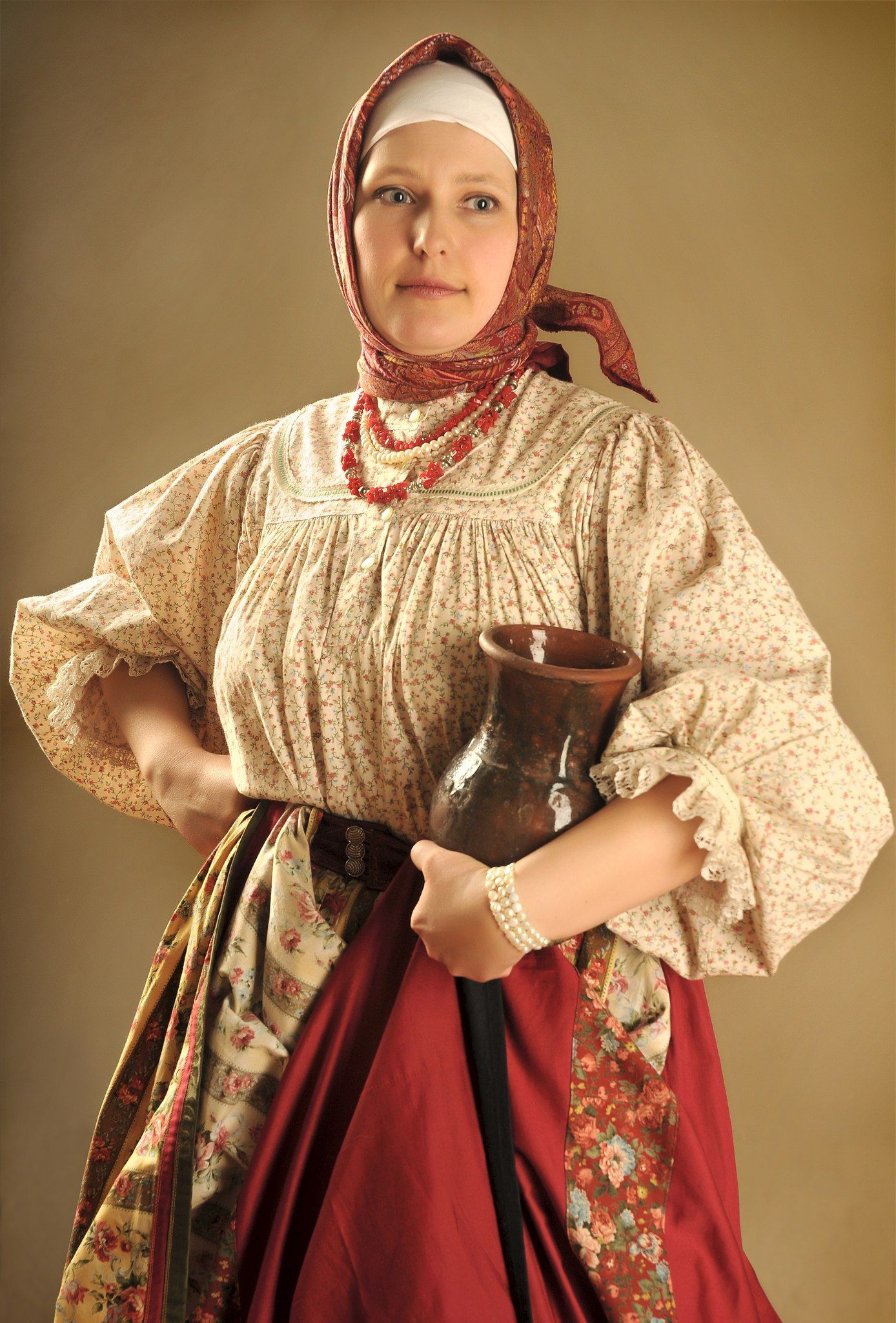 Girls in Slavic costumes in Abu Dhabi